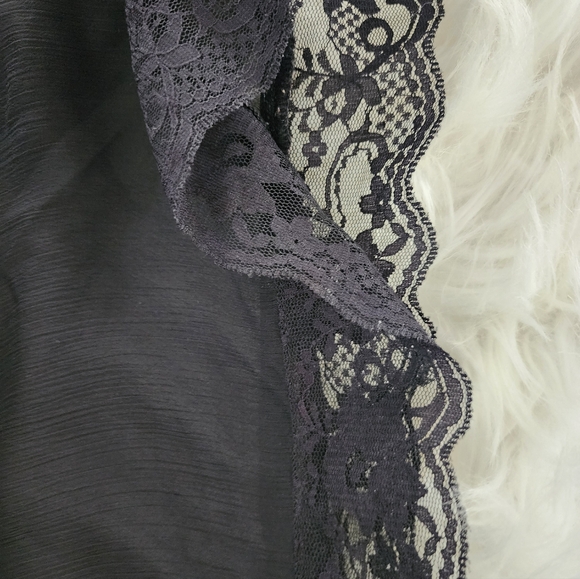 Women's Speechless Dolman Style Top, Flutter Sleeves, M, Black with Embroidery - Picture 9 of 10